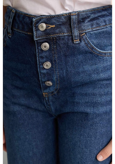 Defacto Geniş Paça Jean Pantolon Kız Çocuk G9585a826spnm34 Mavi-nm34