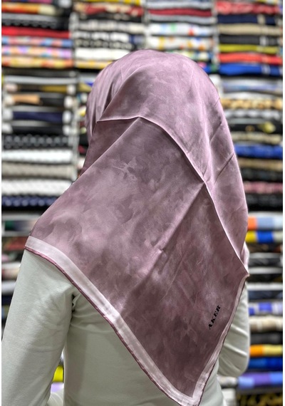 Aker Bulut Desen Saf İpek Eşarp - Sura - Nostalji Serisi - 7208701 Pembe