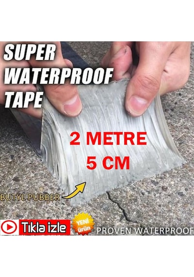 2Mt X 5 Cm Waterproof Çamur Bant Su Sızdırmaz