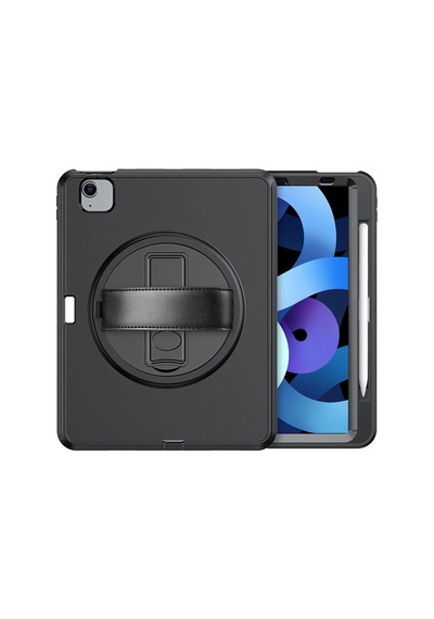 Apple İpad 2022 10.9 10.nesil Kılıf Hand Strap Tablet Kılıfı - Siyah