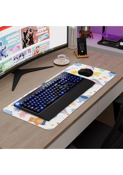 Çocuk Gaming Mouse Pad Kauçuk Kaymaz Taban Mousepad V2, 70x30 Xl