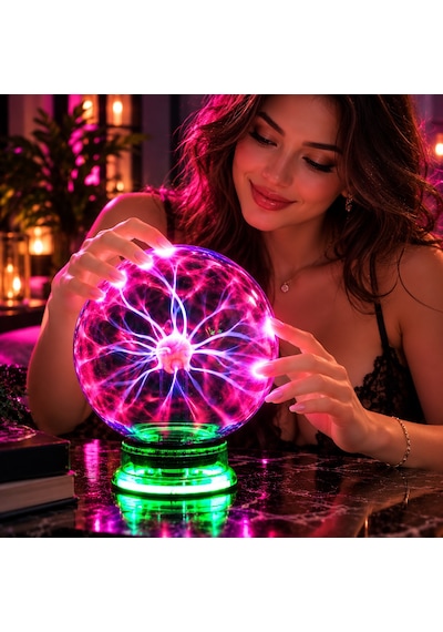 Vıp Yüksek Kalite Tesla Plasma Light Küre Plazma Küre Nostalji Cadı Küresi Neonlu Küre Gece Lambası Renkli