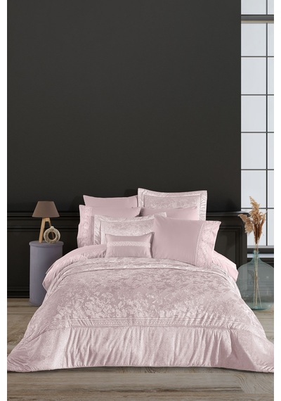 Elart Roseline Çift Kişilik Yatak Örtüsü Seti 270x260 Cm Pudra