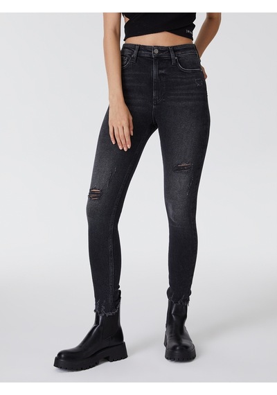 Natalie Skinny Fit Kadın Pantolon Antrasit