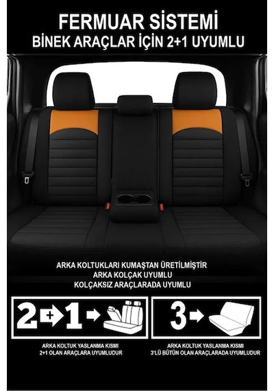 Fiat Tempra S.w. 159 1.6 I.e. 159.ae 78 Hp 1990 Uyumlu Thor Serisi Tay Tüyü Taba Oto Kılıfı Tam Set