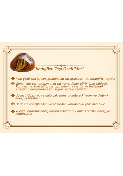 Tesbihane Asimetrik Tasarım 925 Ayar Gümüş Zincirli Soft Kahve Kedigözü Kolye