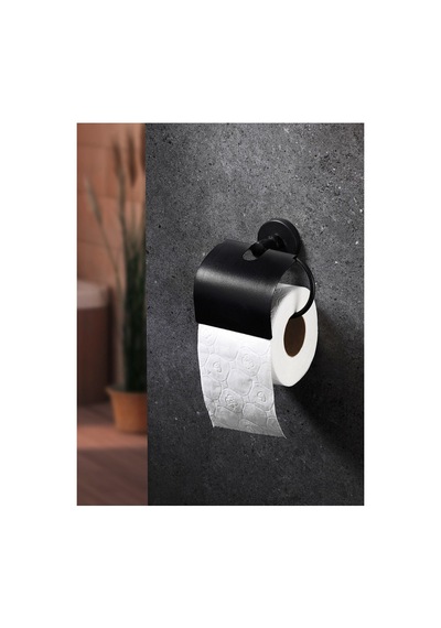Buççin Online Mağaza Yapışkanlı Siyah Geniş Kapaklı Tuvalet Kağıtlığı Wc Kağıtlık Tuvalet Kağıdı Askısı Metal Siyah Çok Renkli
