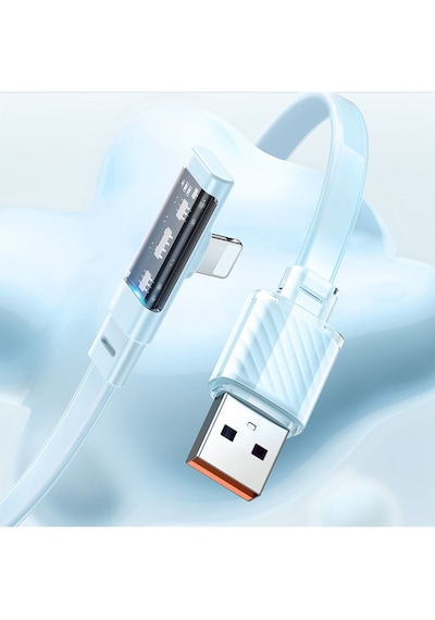 Mcdodo Ca-3415 Usb-a To Lightning 20w 3a L Tip Hızlı Şarj Kablosu 1.8m Mavi Mcdodo Kablo