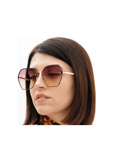 Sylvie Pembe Kristal Kadın Güneş Gözlüğü Çerçevesiz
