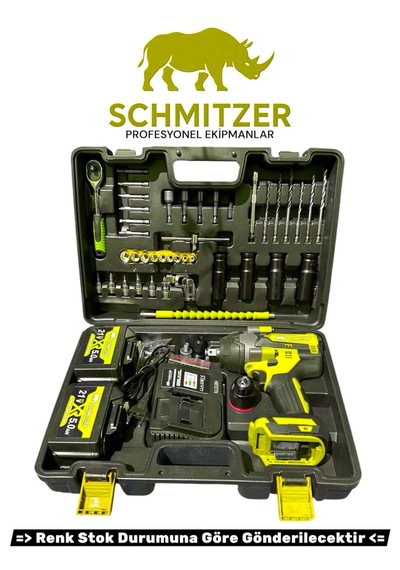 Schmıtzer Sch-9502s Pro 21v 15 Pilli Çift Akülü Kömürsüz Darbeli Vidalama 650 Nm Somun Sıkma Sökme Matkap