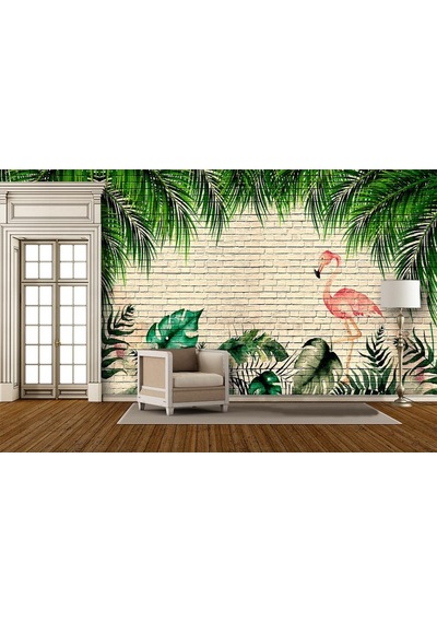 Flamingo Desenli Duvar Kağıdı (359255161)