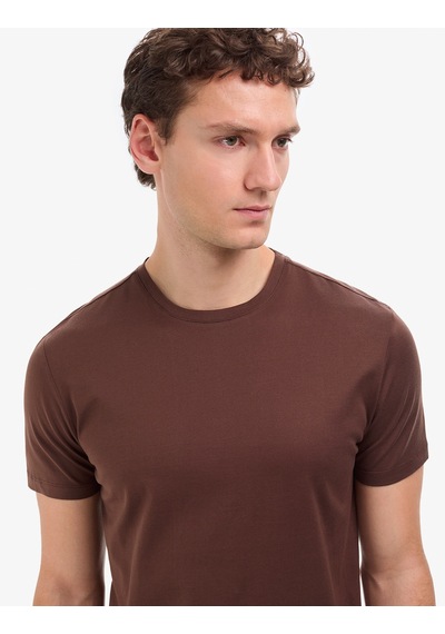 Pierre Cardin Erkek Koyu Kahverengi Tişört Basic 50321139-vr084