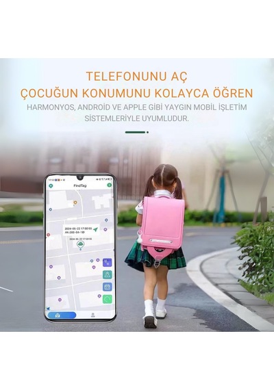 Polham Android Ve Apple Uyumlu iOS iPhone Kayıp Bulucu Airtag, Çocuklar, Evcil Hayvanlar Ve Eşyalar İçin Siyah