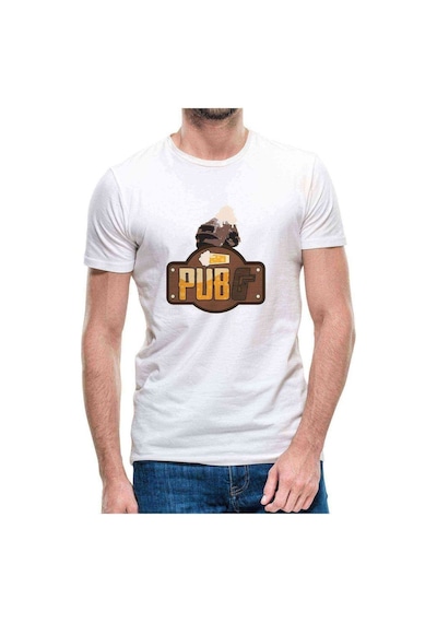 Pubg Baskılı Beyaz Erkek Tshirt (531012537)