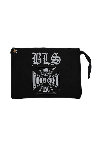 Black Label Society Doom Crew Siyah Astarlı Cüzdan / El Çantası Siyah