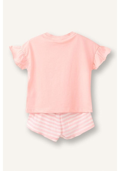 Defacto Fitilli 2li Açık Pembe Pijama Takımı Kız Bebek H9308a526smpn621 Pembe-pn621