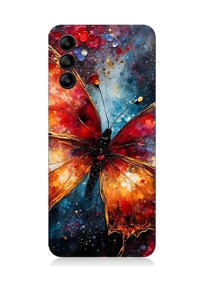 Samsung Galaxy A15 Uyumlu Evrenin Kanatlı Güzelliği Desenli Silikon Kılıf Çok Renkli