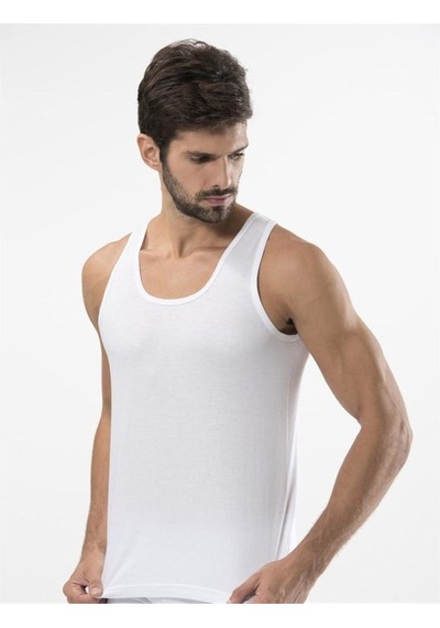 Türen 180 Modal Erkek Atlet - Beyaz Beyaz