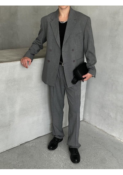 Erkek Oversize Rahat Kalıp Kruvaze Takım Elbise 001
