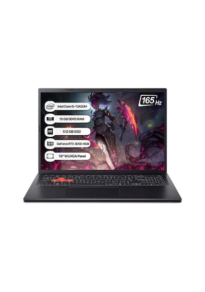 Acer Nitro Lite Nl16-71g i5-13420H 8 GB 512 GB SSD RTX3050 15.6" W11H Dizüstü Bilgisayar