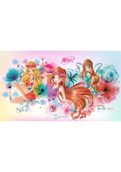 Taç Lisanslı Çocuk Halısı Winx Water Colour 120x180 Çok Renkli