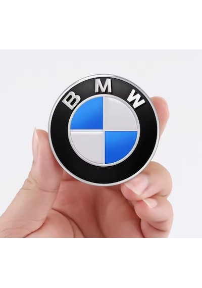 Bmw Mavi Logo Damla Sticker Araba Direksiyon Amblem Damla Sticker Siyah