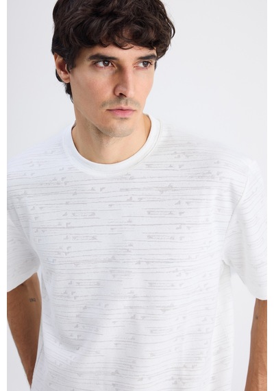 Twn Relaxed Fit Ekru Düz T-shirt 6ec144701626m Çok Renkli