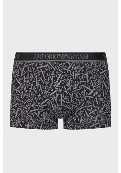 Emporio Armani Logolu Streç Pamuklu 3 Pack Boxer Erkek Boxer Em000370 Af10779 Mc198 Lacivert