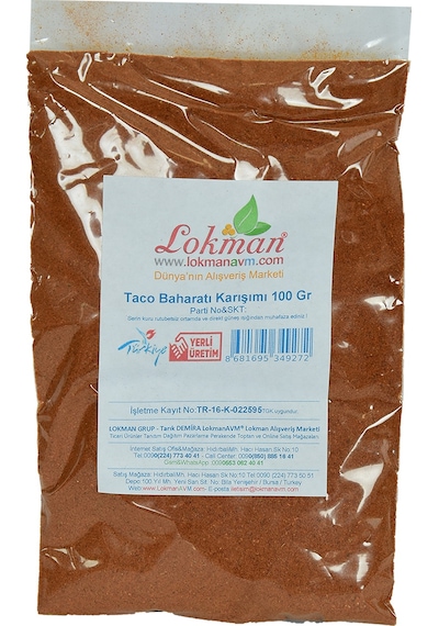 Lokman Avm Taco Baharatı Karışımı Paket 100 G