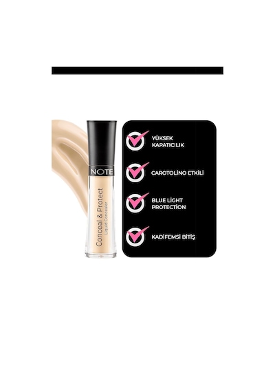 Note Cosmetique Conceal & Protect Concealer Likit Göz Altı Kapatıcısı - 04 Porcelain