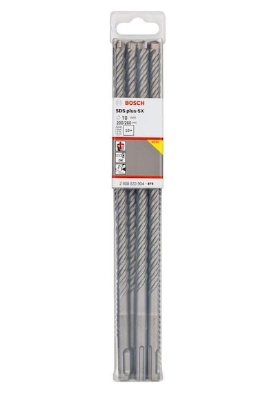 Bosch SDS-Plus 5X Kırıcı Delici Matkap Ucu 10x260 mm 10'lu Paket - 2608833904