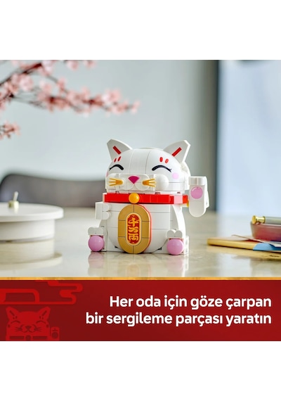 LEGO® Şanslı Kedi 40813 - 9 Yaş ve Üzeri Çocuklar için Yaratıcı Oyuncak Yapım Seti (280 Parça)
