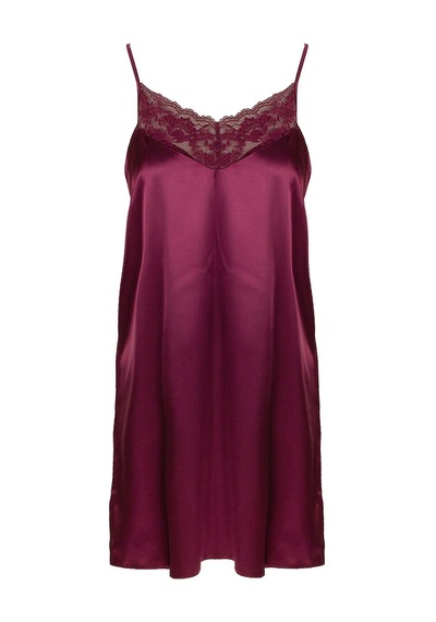 Magic Form 87430 Kadın İp Askılı Saten Gecelik-bordo Bordo