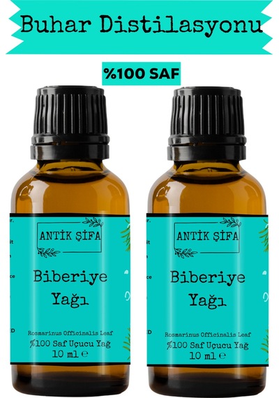 Biberiye Yağı 10ml + 10 Ml - %100 Saf Seyreltilmemiş Biberiye Uçucu Yağı 20 ML