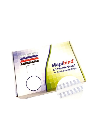 Mapibind 32mm Plastik Spiral Beyaz 50 Ad