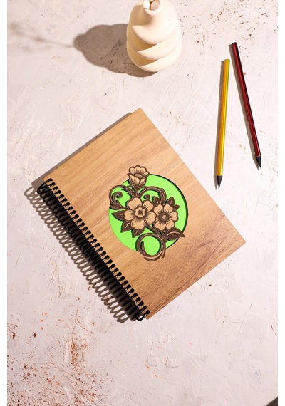 Doğal Ahşap Kapaklı Çizgisiz Defter Şık Ve Dayanıklı Tasarım 11