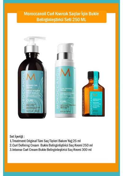 Moroccanoil Curl Saç Bakım Seti 250 Ml