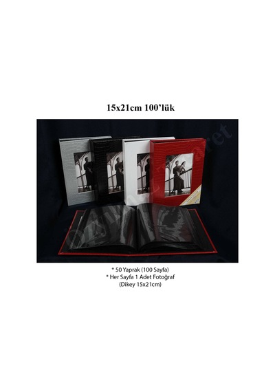 Aledo 15x21cm 100 Lük Delüx Fotoğraf Albümü 14lpp68100-bordo