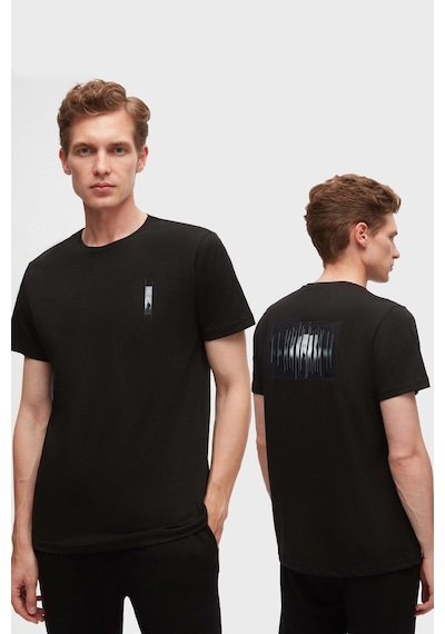 Twn Regular Fit Siyah Baskılı %100 Pamuk T-shirt 2ec14ort05213 001