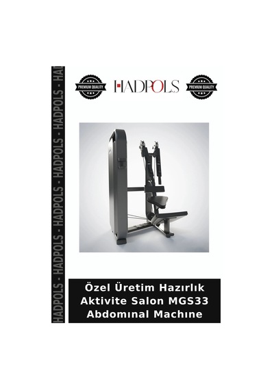 Özel Üretim Hazırlık Aktivite Salon Mgs33 Abdomınal Machıne