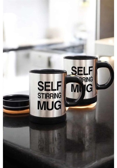 Mey İthalat Yazılı Mug Kupa Karıştırıcı Özelliği Ve Paslanmaz Çelik Çok Renkli