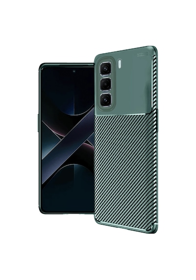 Mey İthalat İnfinix Hot 50 Pro Plus 4g Auto Focus Karbon Kapak - Koyu Yeşil Çok Renkli
