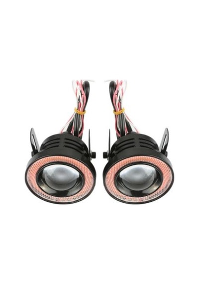 Universal Mercekli Angel Sis Farı Metal Su Geçirmez 76 Mm Kırmızı