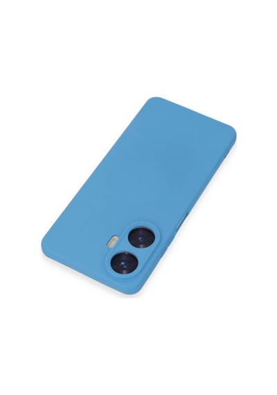 Realme C55 Kılıf Nano İçi Kadife Silikon - Mavi -