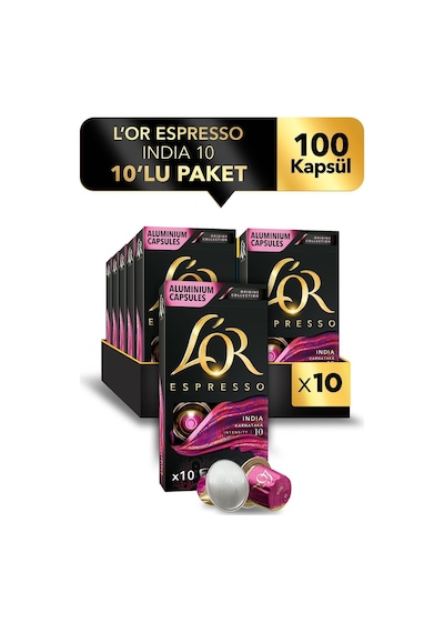 L'or Espresso Origin India Kapsül Kahve 10 x 10'lu