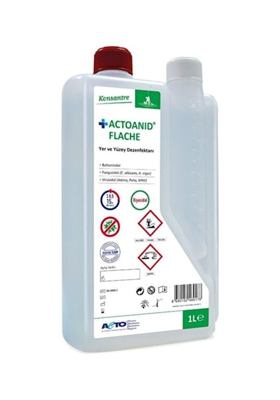 Acto Actoanid Flache Konsantre Yer Yüzey Dezenfektanı 1 L