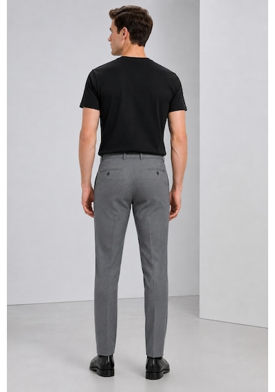 Bihan Store Erkek Düz Kesim Zeta Gabardin Kumaş Slim Fit Pantolon 2026-gri