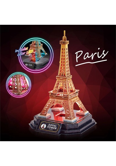 Eyfel Kulesi 3d Puzzle Led Işıklı L534h