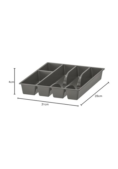 Çatal Bıçak Kutusu Gri 31 X 26 X 4 Cm Çok Renkli