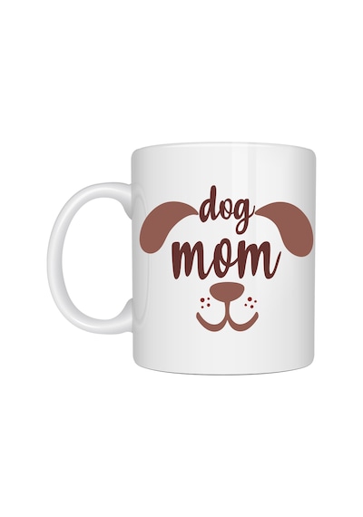 Dog Mom Kupa Model 185 Köpek Annesi Temalı Porselen Kahve Kupası Köpek Severlere Hediye Kupa Diğer